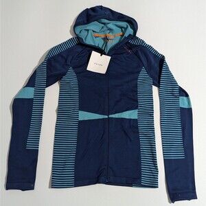 Falke Womens Tech Long Sleeve Zip Jacket Ergonomic Sport System XS Blue